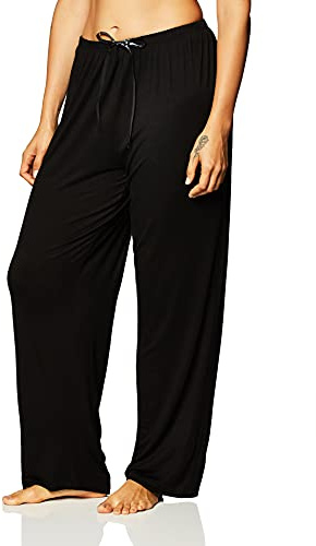 HUE womens Sleepwell With Temptech Sleep Pant Pajama Bottom, Black, 2X US