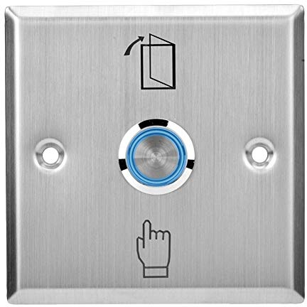 Botón de Salida de Puerta, Pulsador Interruptor de Liberación de Puerta de Acero Inoxidable Con Luz Indicadora Para Sistema de Control de Acceso de Puerta