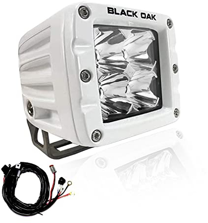 Black Oak LED Pro Series 3.0 Marine 2 Inch POD Light: Spot 40W XM-L2 (1 Pack) Includes Brackets and Wiring Harness, Waterproof Lighting for Offroad Trucks, ATV, UTV, Boats