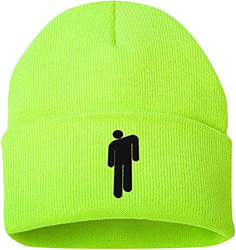 Unisex Mössa Varma Vinterhattar Elastiska Stickade Mössor för Män och Kvinnor, Neongrön, one size