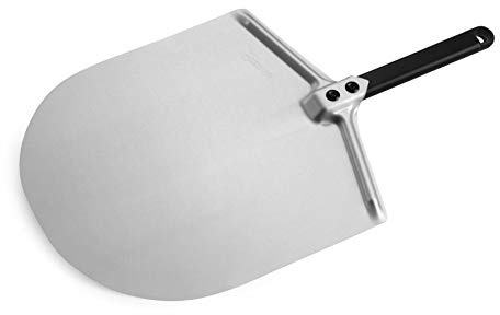 Gi.Metal Kurze Pizzaschaufel aus eloxiertem Aluminium (Griff 25 cm, Kopf 30 cm) - Linie Amica, zertifiziert für den Lebensmittelbereich, ideal für den Backofen zu Hause, 100% Made in Italy