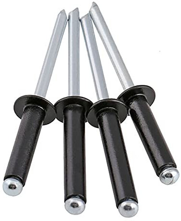 Pop Rivets Aluminium Offener Kuppelkopf Blindniet Schwarz M4-China,M4x20,10Pcs