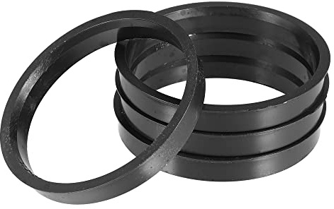 X AUTOHAUX Bague De Centrage Jante Noire 4pcs pour Voiture Plastique