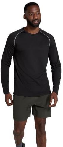 Mountain Warehouse Endurance Mens IsoCool Top | Comfy & Breathable Long Sleeve Tee with UV Protection, Quick Dry T-Shirt for Comfort & Keeping Cool, For Running, Active Wear