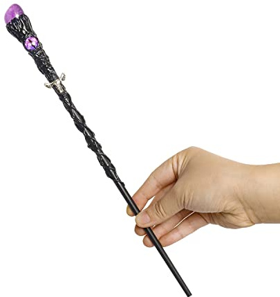 Rileryan Fine Handcrafted Amethyst Crystal Magic Wand Witch Wizard Wand for Witches and Wizards, C