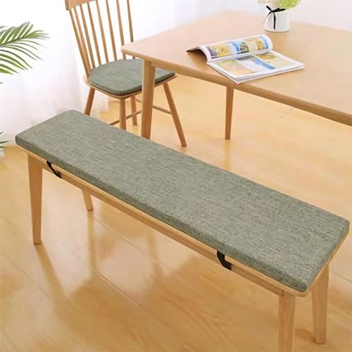 5CM Dicke Bankauflage, Sitzkissen Bank, Bankauflage Bankkissen, Bankkissen Stuhlkissen, Bankauflage Outdoor, Sitzauflage Bank, Eckbank Küche, Waschbare Stuhlkissen, Hellgrau, 110 * 50 * 5CM