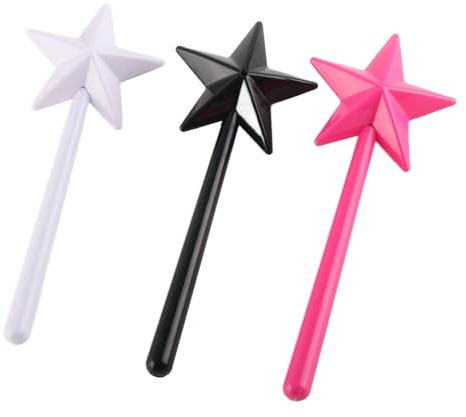Salero Pimentero Varitas Mágicas, 3 Piezas Varita Mágica en Forma de Estrella Salero Pimentero Palo Mágico Botella de Condimentos Recargable Dispensador de Especias Pentagrama