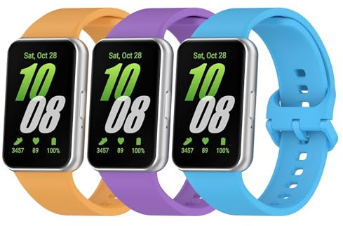 Xisair 3-teilige Armbands Kompatibel mit Samsung Galaxy Fit 3 SM-R390 Silikonarmband Sportriemen Kompatibel mit Samsung Galaxy Fit3 Armband