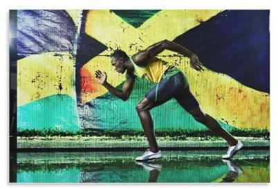 REDCHAMBER Leichtathlete des Jahres Gewinner Usain Bolt-Poster, Wandkunst, Poster, Heimdekor, Bild, Leinwand, Gemälde, Poster, 40 x 60 cm