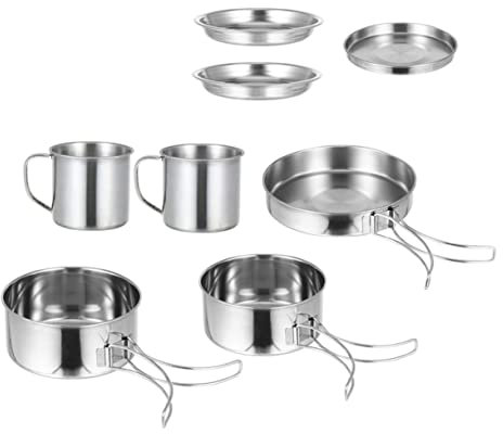 Sosoport Kits De Camping 8 Pièces Ustensiles De Cuisine Dextérieur Peu Encombrants Ustensiles De Cuisine De Voyage Pour Pique-niques En Plein Air