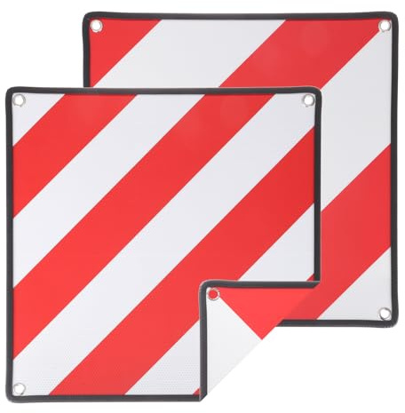 QUARKZMAN Warntafel Italien Spanien Portugal 50 x 50 cm Heckträger Rostfrei | 3in1 Reflektierenden Warnschild Fahrradträger, Aluminium Blech, Typengenehmigung, mit Ösen, für Wohnmobil Wohnwagen