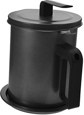 Ciieeo Colador de de Cocina de Acero Inoxidable Recipiente de Gran Capacidad para Guardar Manteca de Cerdo Contenedor de de Cocina Usado Color Gris Pequeño 1 5 L