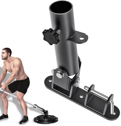 Langhantel-Kniebeugen-Aufsatz, Langhantel-Ruder-Aufsatz | Wandmontierte Langhantel-Fitnessgeräte | Robuster T-Bar-Reihenaufsatz für Heimtraining, Langhantel-Fitnessgeräte