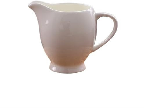 birene Jarra de Crema Salsera de cerámica Blanca de 8,5 oz for aderezos for ensaladas, Crema, Caldo y Pimienta Negra Salseras(Blanco)