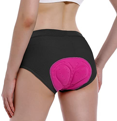 MEETWEE Pantalones Cortos de Ciclismo para Mujer, 4D Acolchados Culotte Ciclismo Mujer Secado Rápido Mallas Ciclista Transpirables Antideslizante