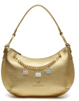 Braccialini Borsa Donna a Spalla Linea Beth Mezzaluna con Catena