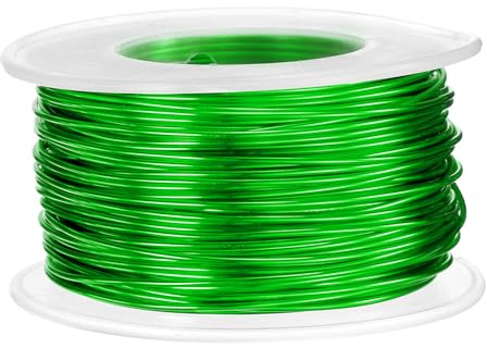 QUARKZMAN 18 Gauge Basteldraht Aluminiumdraht 1,0mm x 30m (D x L) Flexibler Biegsamer Aludraht Metall Schmuckdraht Blumendraht für Schmuckherstellung Modellieren Basteln DIY, Grün