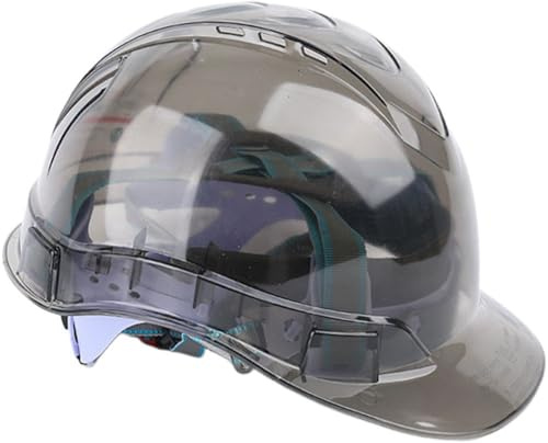 Keuyeo Casco De Seguridad Industrial Transparente, Cascos De Construcción, Casco Protector para Trabajadores, Casco De Seguridad para Lugar De Trabajo Aire Libre para Silvicultura, Constructores E