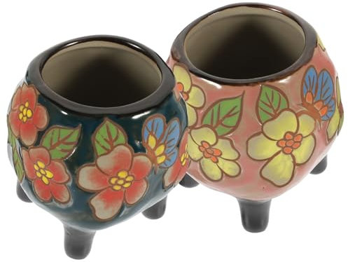 Toddmomy 2piezas Maceta para Suculentas y Decoración Macetas De Resistente y Duradera
