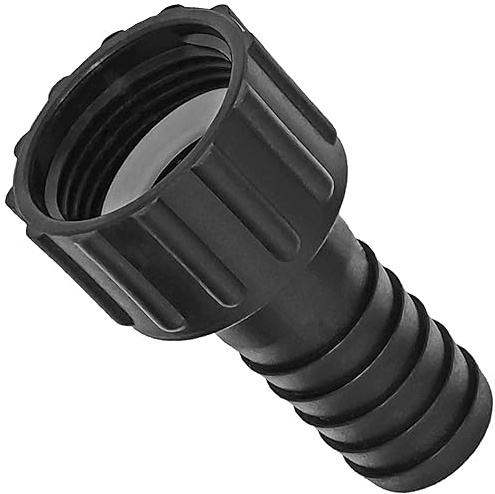 MegaHaustechnik Schlauchtülle 16mm, Überwurfmutter 3/4 Zoll IG, Kunststoff | Trinkwasser geeignet, mit Dichtung, Überwurf-Innengewinde 3/4“, Tülle-Außendurchmesser 16mm für 5/8“ Schlauch, Anschluß Stück