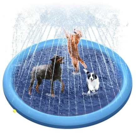 Dog Pool - Anti Slip Dog Pool | Paddling Pool for Pets | Thickened Large Splash Pad for Lawn Backyard Outdoor Water Toys for Kids and Pets to