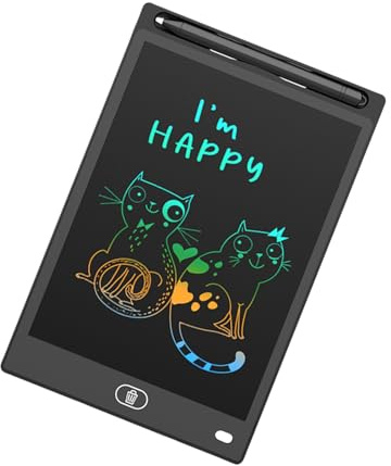 Tablette d'écriture LCD couleur 8,5 réutilisable et portable pour enfants, bureau, école, bloc-notes électronique portable