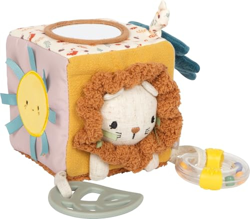 Small Foot Jouet pour bébé Cube de Jeu en Tissu « Little Lion », Multifonctionnel, Jouet de motricité avec Suspension, 12777