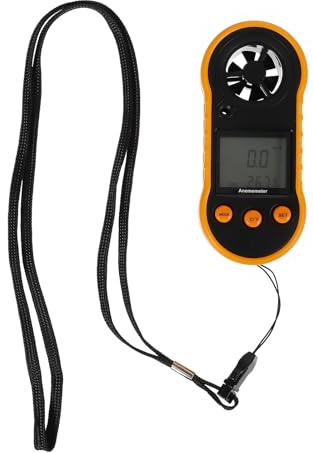 OSALADI Anémomètre Numérique Portable Rétroéclairage Lcd, Mesure Précise Vitesse du Vent Température, Capteur Haute Précision, pour Jardin, Navigation et Activités Extérieures