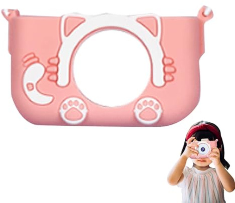 Genérico In Silicone Cat per Macchina Fotografica Bambini - Accessorio per Fotocamera Digitale per Bambini | Copertura Protettiva Resistente agli Urti a Forma di Gatto | Protezione in Silicone con