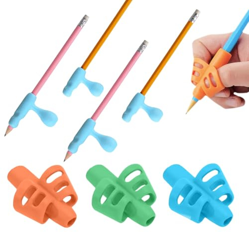 Androxeda 7 Impugnatura Matita Bambini, Ergonomica, Morbida, Presa Corretta, Per Scrittura, Disegno, Apprendimento, Casa e Scuola