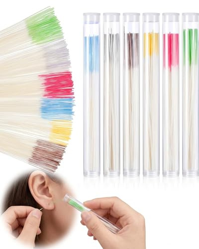 YIPFEN Filo per Pulizia Piercing Orecchio 360 Pezzi, 6 Colori | Monouso per Igiene Profonda e Cura, Elimina Odori per Orecchi Sensibili.