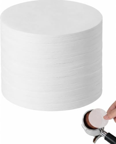 LEPJOS 200pcs Filtro Cafe, Redondos Filtros de Papel Microfiltros, Sin Blanquear Natural, Filtro cafetera para Máquinas de Cafetera, Blanco