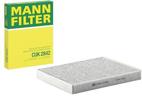 MANN-FILTER CUK 2842 Innenraumfilter/Kabinenluftfilter - Pollenfilter mit Aktivkohle - für Pkw + Transporter