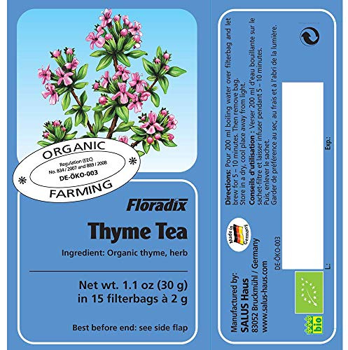 Salus Haus (Uk) Thyme Tea - R 15bags (12 pack)