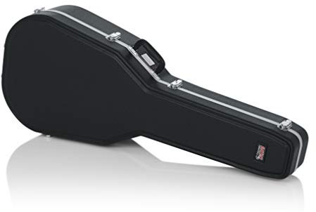 Gator Cases Deluxe ABS-Schalenkoffer für Akustikgitarren; passend für Ovation Style Deep Contour Akustikgitarren, schwarz (GC-DEEP Bowl)