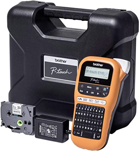 Brother Etikettendrucker PT-E110VP mit Farbdisplay schwarz