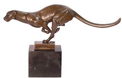 Decoratie Bronzefigur Skulptur Statue Figur Puma 30,6 cm
