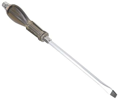 Utoolmart Flat-Head Demolition Screwdriver with Striking Cap 8 Inch Slotted Impact Screwdriver Keystone Magnetic Tip Driver 1Pcs