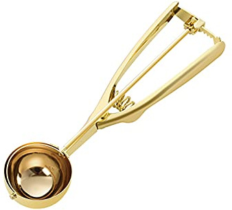 Ice Cream Scoop Easy Release Cookie Scoop Kitchen Spoon Stainless Steel Design Ice Cream Scooper Gold