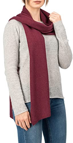 Dalle Piane Cashmere - Schal aus Kaschmir-Gemisch - Made in Italy - Damen, Farbe: Bordeaux, Einheitsgröße