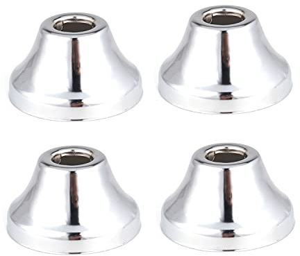 WELWIK Flangia conica in acciaio inox cromato, 4 pezzi, 1,27 cm