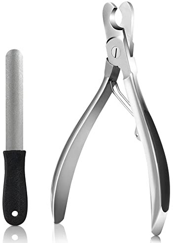 vsshe Haustier Nagelschneider,Krallenschere für Hunde mit Nagelfeile Vollmartensitischer Stahl Profi Krallenpflege for Haustiere Hundenagelschere für Große Hunde Dicke Zehennägel Alte Katzen