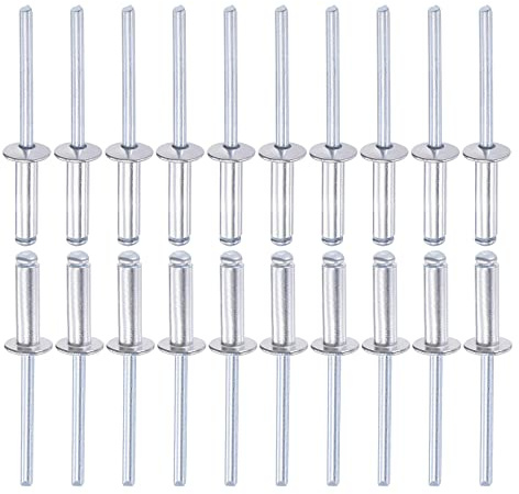 DTGN 5mm x 16mm (DxL) Ciechi Rivetti - 60pz - Buoni per Macchinari Giunzione - Alluminio Cupola Aperto Terminale Rivetto