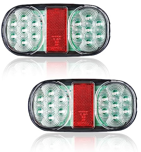 AOHEWEI LED Anhänger Rückleuchten 12V Beleuchtung Bremslichten Lkw Heckleuchte Blinklicht Hinten Wasserdicht für Lkw Wohnwagen Van oder Motorrad