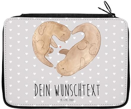 Mr. & Mrs. Panda PersonalisierteS Federmäppchen Otter Valentine - Personalisierte Geschenke, Mäppchen, Hochzeitstag, Federmappe personalisiert, Freund, Geschenk für Partner, Freundin, Frauen
