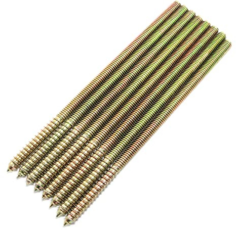 Pro Bamboo Kitchen 8pcs 5/16-18 x 7 Inch Hanger Bolts Double Headed Bolts Self-Tapping Screw Inch Hanger Bolts for Furniture