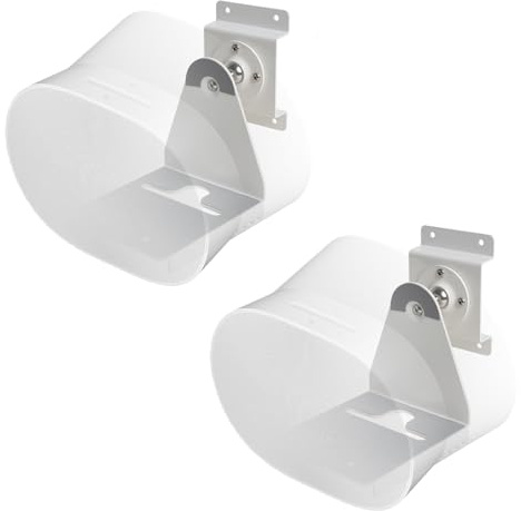 shinar Metall 2er Set Wandhalterung Kompatibel mit sonos Era 300 | Schwenkbar bis zu 360°,Neigbar -70°/+70° Rotation ohne Stellschrauben mit kabelmanagement Max. 12 kg (Weiß)
