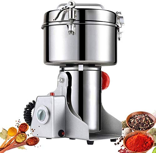 Grain Grinder Mill 2500G Grain Grinding Machine Swing Type Grinder Flour Mill High Power Stainless Steel Commercial Miller for Sug