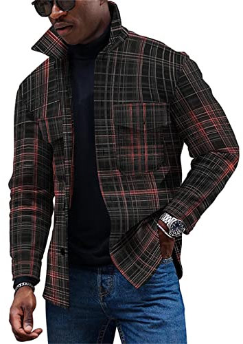 KONG JIMFAN Herren Übergangsjacke Winter Jacken Business Hemden Übergangsjacke Herren Jacken Fahrradjacke Herren Ünne Jacke Herren Cordjacke Herren Hemd Weiß Isolationsjacke Herren(Light Brown,3XL)