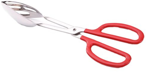BESTonZON Salatzange Aus Mit Rutschfester Pvc-griff Für Lebensmittelklammer Brotzange Küchenzange Servierbesteck Für Kochen Und Grillen